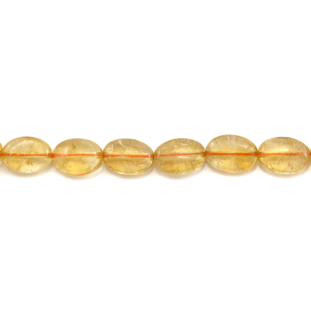 Citrine orange, de forme ovale, de taille 10x14mm x 2 st