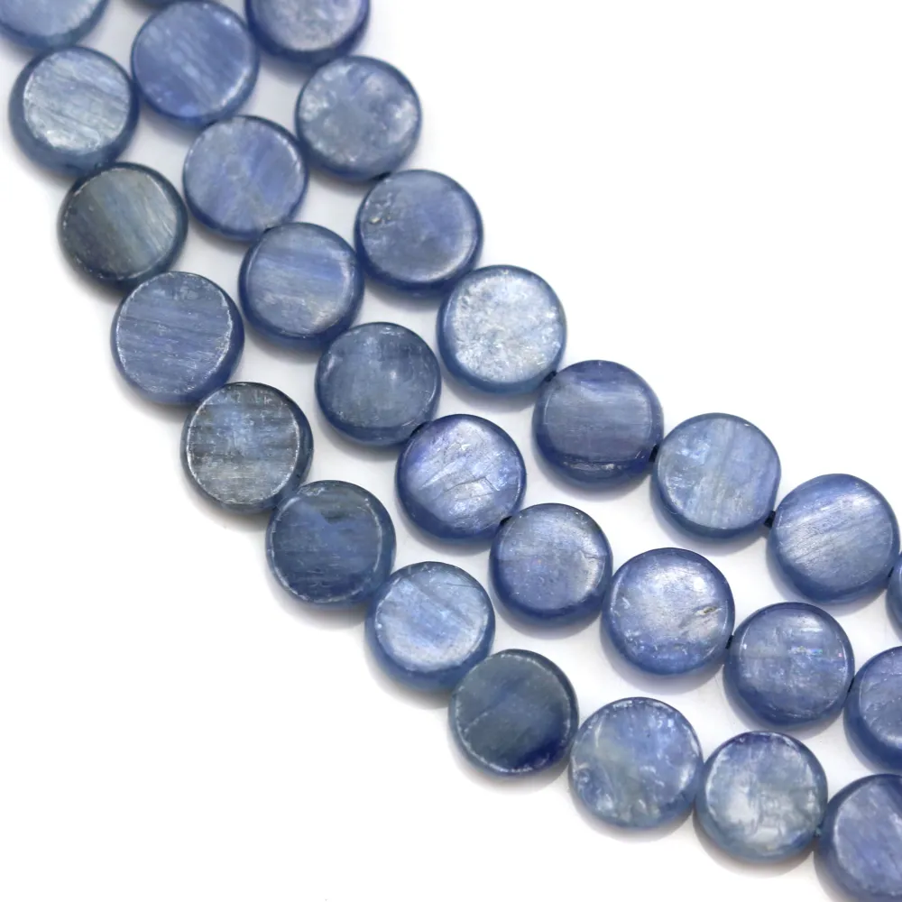 Kyanite flat round 6mm x 40cm 
