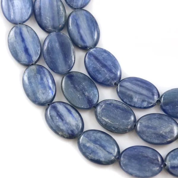 Cyanite ovale 13x18mm x 40cm