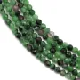 Zoisite ruby, in round faceted shape, 2mm x 39cm