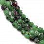 Ruby Zoisite Faceted Round 4mm x 40cm
