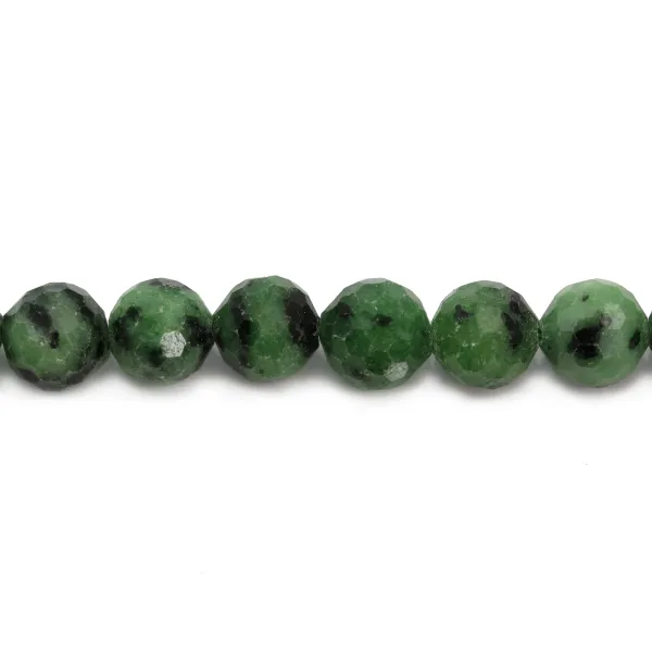 Ruby Zoisite Rond Facette 4mm x 10 pcs
