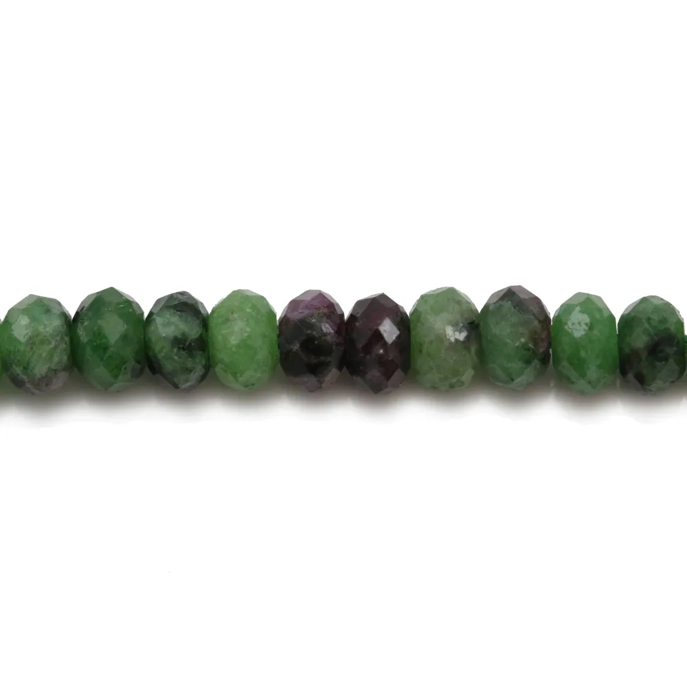 Ruby Zoisite Faceted Round 2x4mm x 40cm