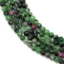 Rubis zoisite, de forme ronde facetté, 3mm x 39cm