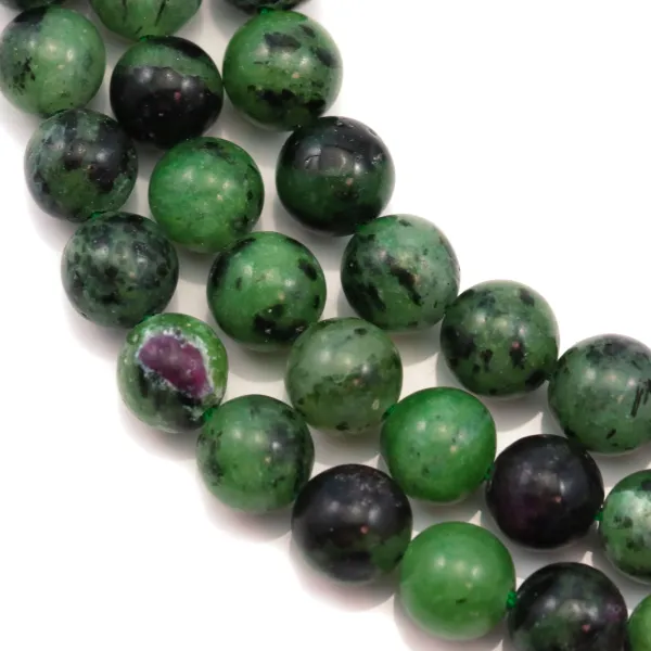 Round Ruby Zoisite 6mm x 37cm