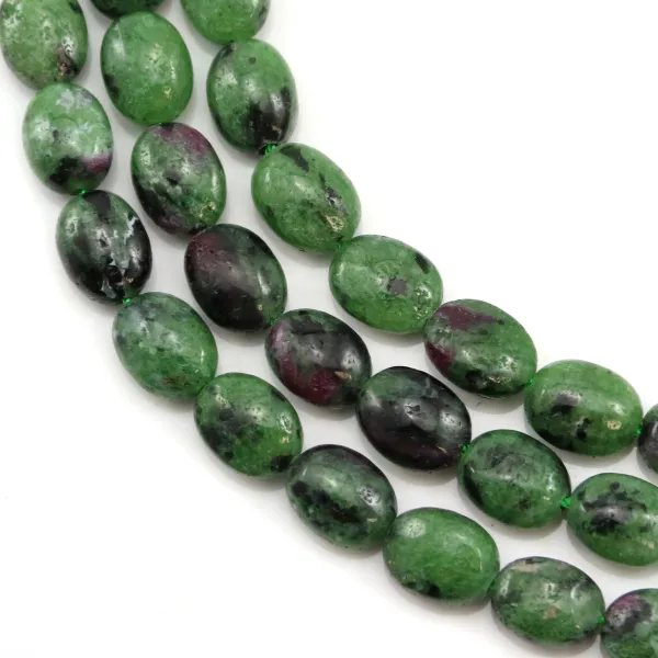 Ruby zoisite oval 6x8mm x 40cm