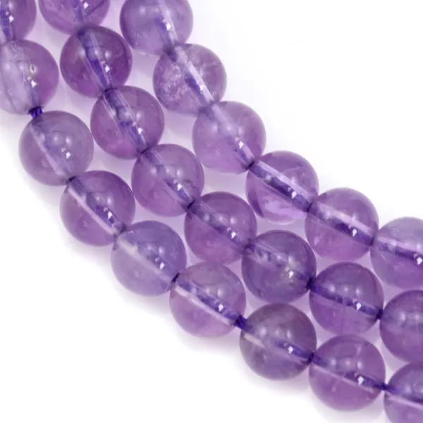 Ametrine round beads on thread 6mm x 40cm