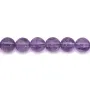 Améthyste claire ronde facettée sur fil 8mm x 39cm