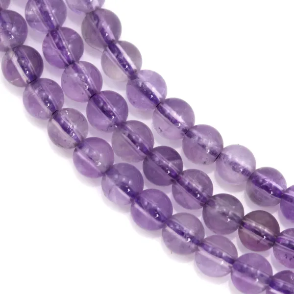 Clear Amethyst Round 4mm x 40cm