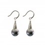 Earring starling silver 925 & tahiti cultured pearl  x 2pcs