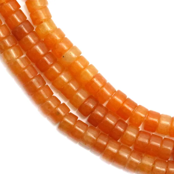 Aventurina, arancione, tondo Heishi, 2x4mm x 38cm