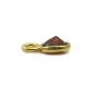 Grenat ronde facettée sertie sur argent 925 doré à l'or fin 5mm x 2pcs