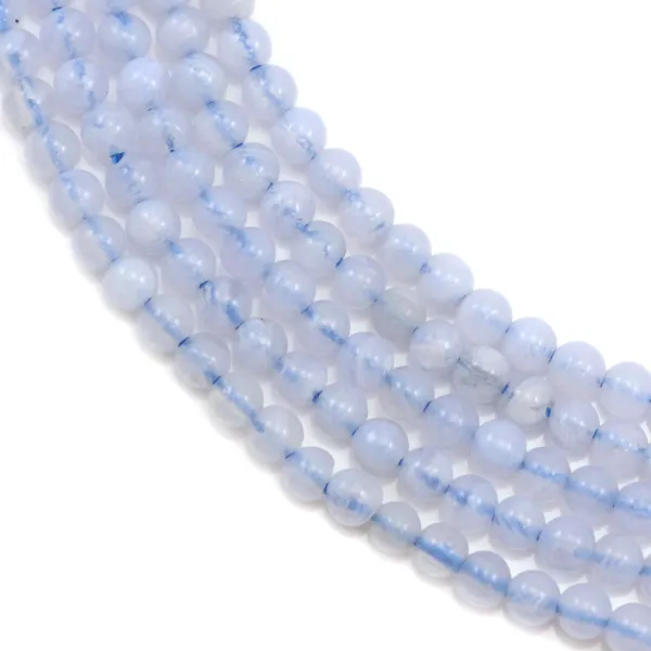 Blue Chalcedony Round 3mm x 39cm