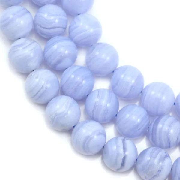 Chalcedony, round, 14mm x 39cm