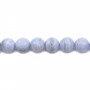 Calcédoine Rond Facette 10mm x 40cm