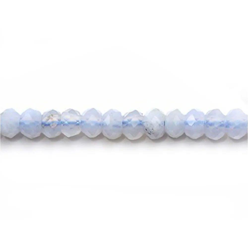 Calcédoine Rondelle Facette 3x5mm x 10pcs