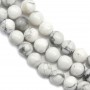 White Round Holite  8mm x 40cm 