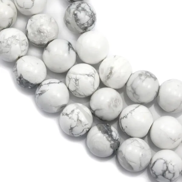 Howlite Branco 14mm x 39cm