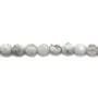 White Holite Round facette 3mm X40 CM