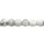 Holite Blanche ronde facette 6mm x 40cm