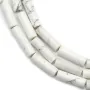 Howlite blanche tube 4x13mm x 40cm