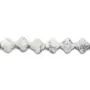 Howlite trèfle facette 13mm x 2pcs