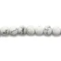 White mat howlit round 6mm x 20pcs