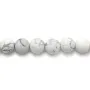 White mat howlit round 8mm x 20pcs