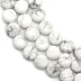 Howlite, de forme ronde et plate, 10mm x 40cm