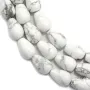 Howlite, en forme de goutte ronde lisse, 8 * 12mm x 40cm