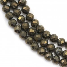 Pyrite Faceted Round 4mm x 40cm 