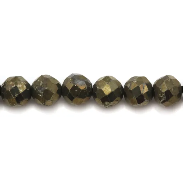 Pyrite Faceted Round