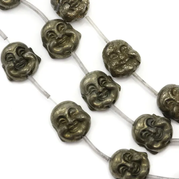 Pyrite boudhha 18mm x 40cm 