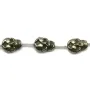 Pyrite, in skull shaped 13x18mm x 40cm (13pcs)