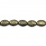 Pyrite Ovale  7x9mm x 40cm