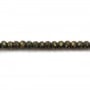 Pyrite rondelle facetté 1.5x2mm x 40cm