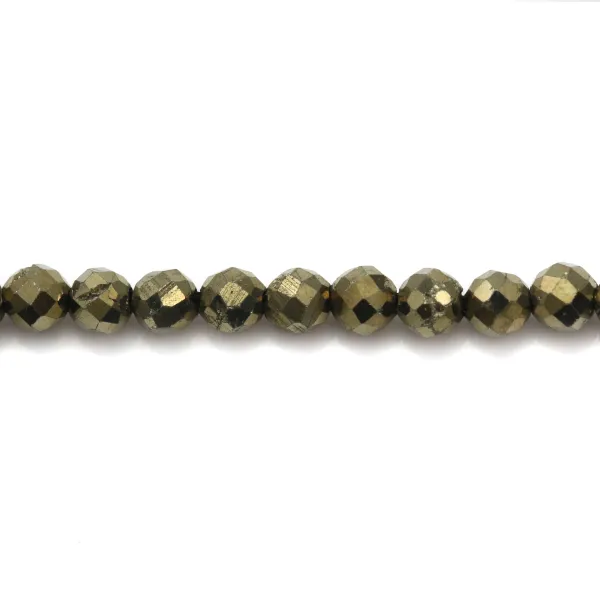 Pyrite Faceted Round