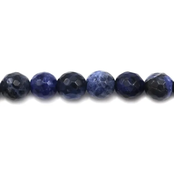 Sodalite ronde facette 8mm x 6pcs 