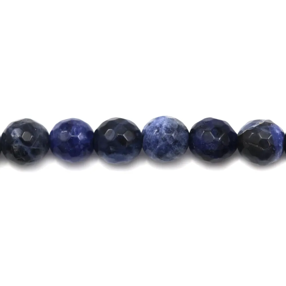 Sodalite ronde facette 8mm x 6pcs 