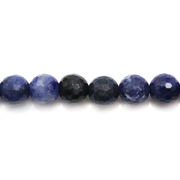 Sodalite facet round 10mm x 2pcs
