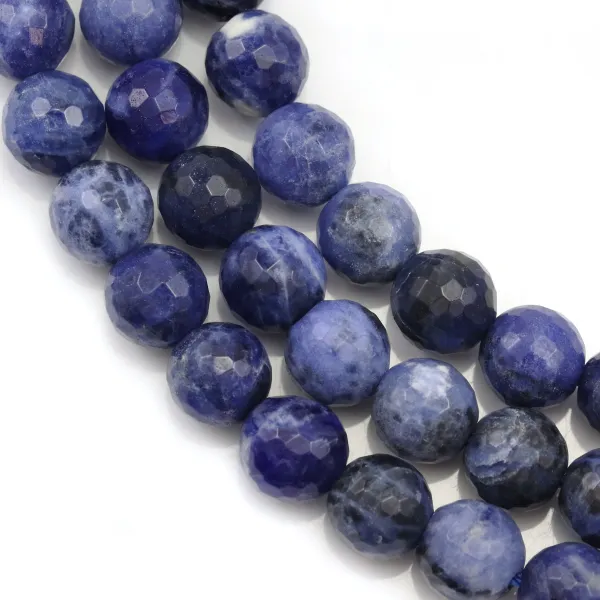 Sodalite faceted round 8mm x 40cm