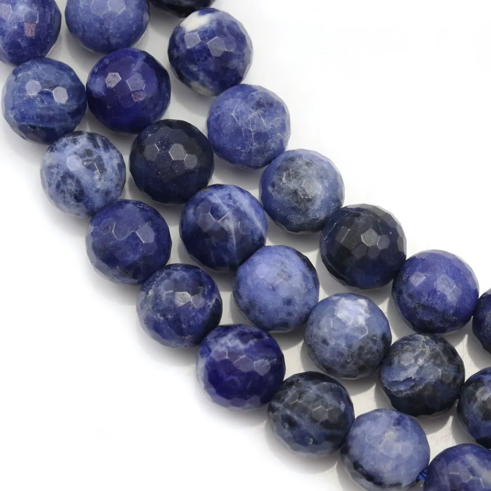 Sodalite ronde facette 8mm x 40cm