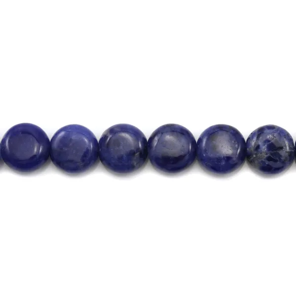 Sodalite flat round 8mm x 6pcs