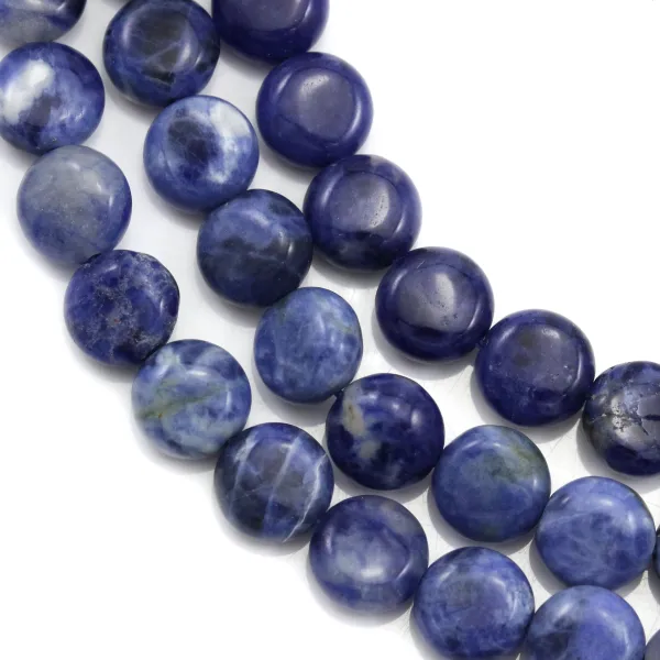 Sodalite flat round 8mm x 40cm