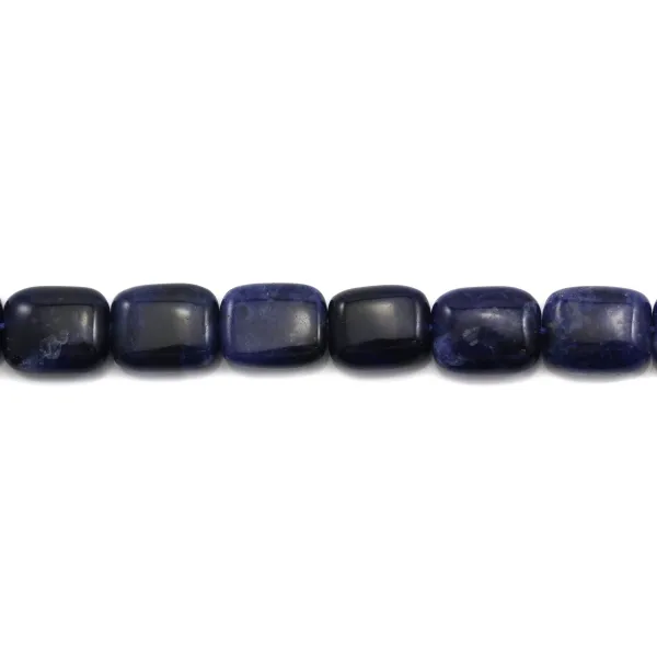Jade colored Blue Flat drop faceted  12x15mm x 1pc