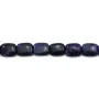 Jade teinté Bleu Goutte Plate facette 12x15mm x 1PC