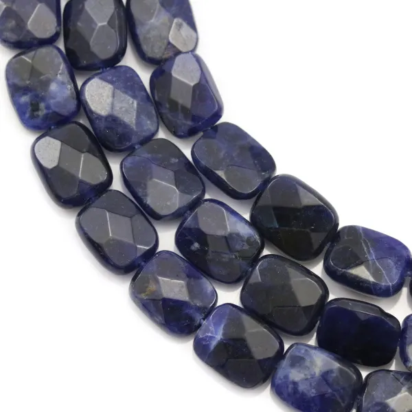 Sodalite rectangle facette 8x10mm x 40cm