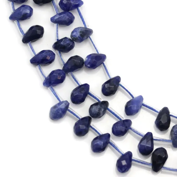 Gota sodalite facetada 6x9mm x 40cm