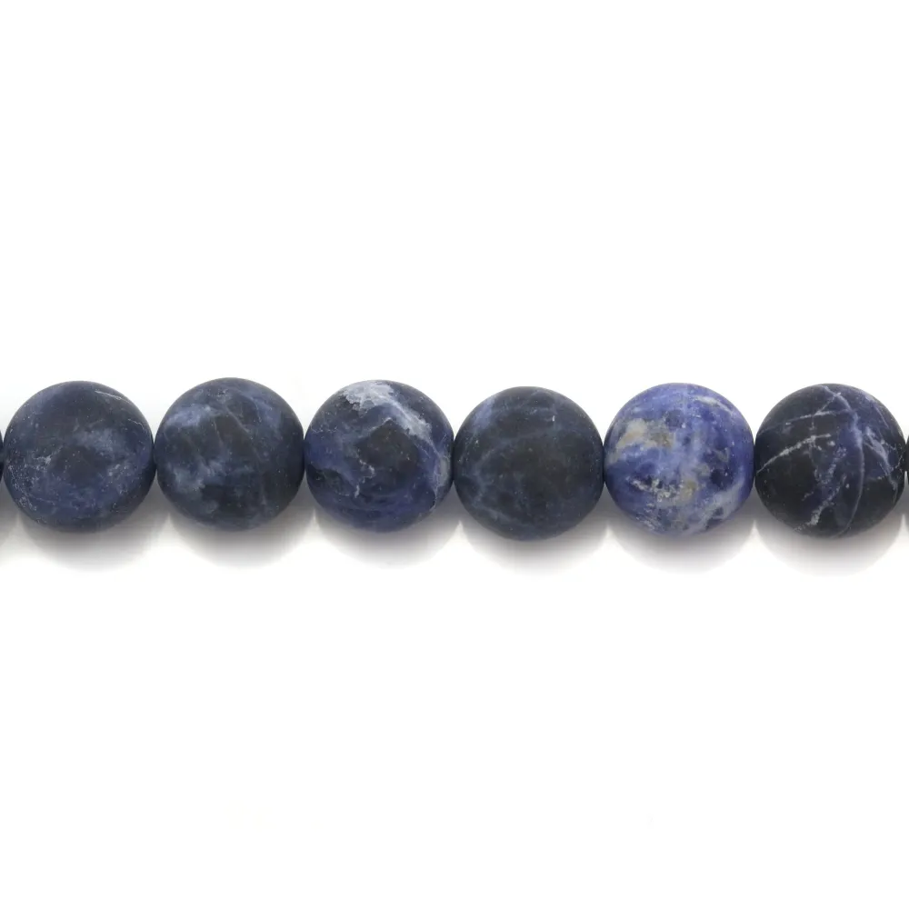 Sodalite matte ronde 10mm x 5 pcs