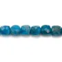 Apatite, en forme de cube facetté, 4-4.5mm x 40cm